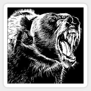 Animal grin, bear mouth. Ferocious Beast Sticker